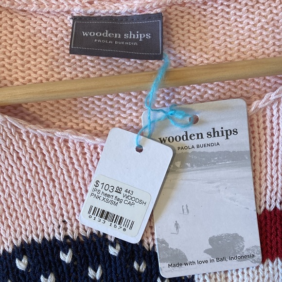 NWT Wooden Ships‎ Heart Flag Tee Caprice Pink XS/S - Picture 6 of 8